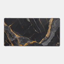 Mat de bureau en marbre noir de luxe