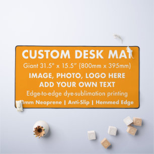 Mat de bureau géant sur mesure - Tangerine Orange