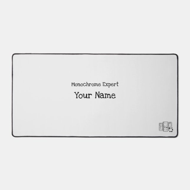 Mat de bureau monochrome expert personnalisable (Recto)