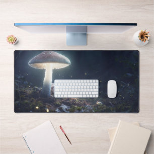 Mat de bureau mystique avec écureuil et champignon