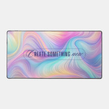 Mat de bureau Pastel Abstrait avec devis inspirant