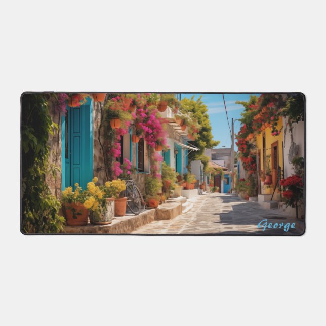 Mat de bureau personnalisé pour les îles méditerra (Recto)