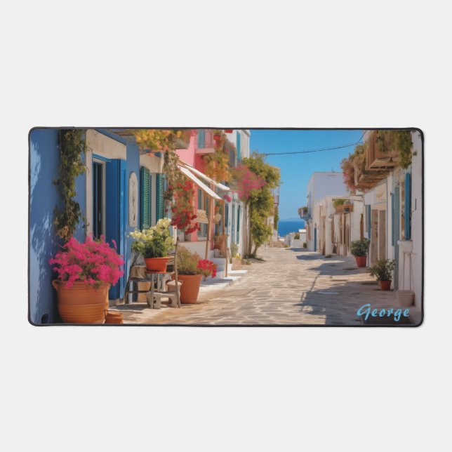 Mat de bureau personnalisé pour les îles méditerra (Recto)