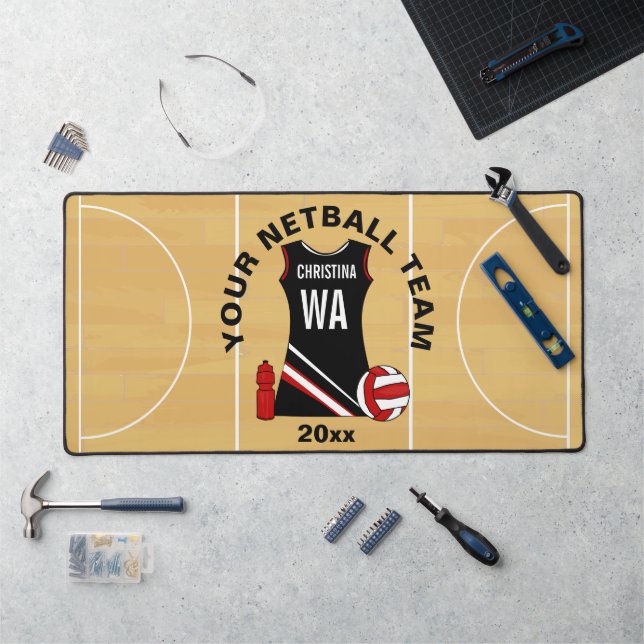 Mat de bureau pour lecteur Netball personnalisé (Poste de travail)