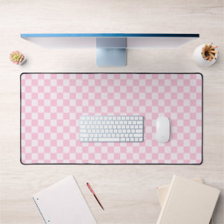 Mat de bureau rose À damiers Mousepad