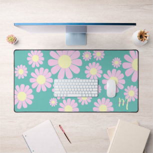 Mat de bureau Turquoise rose pâle