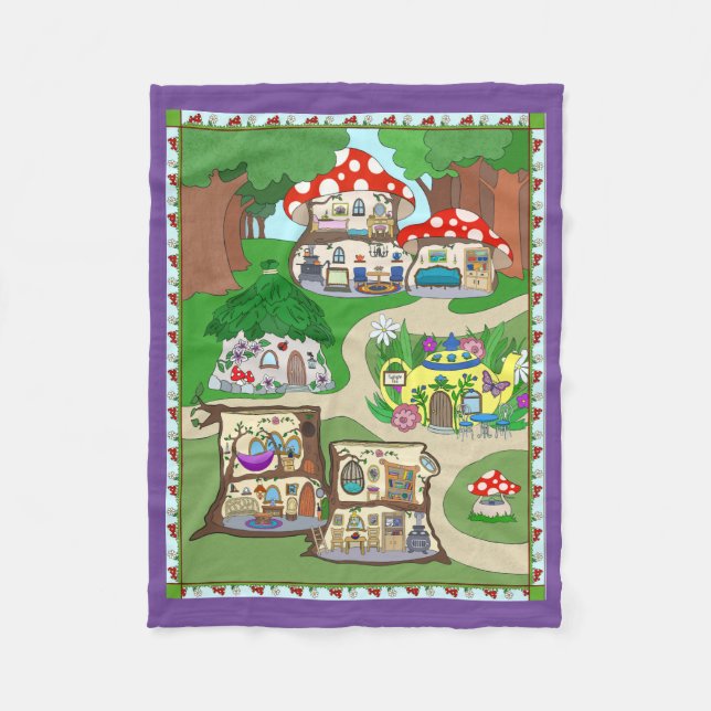 Mat-/Deckenspielautomat für kleine Dollar  Fleecedecke (Vorderseite)