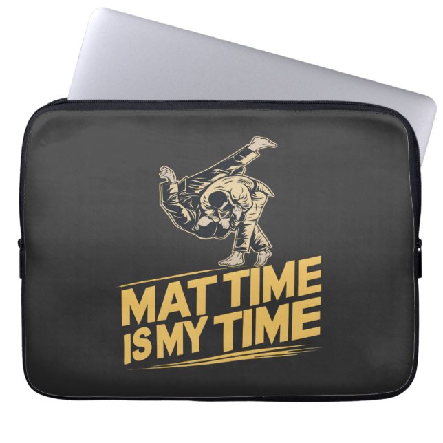 Mat Time is My Time Jiu Jitsu Mat Mastery BJJ Laptopschutzhülle (Vorderseite)