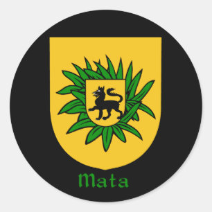 Mata Family Shield-Aufkleber Runder Aufkleber