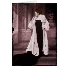 Mata Hari in White Fur Coat