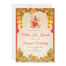 Mata ka Jagrata invitations Chowki puja invitation