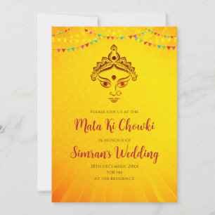 Mata ki Chowki lädt ein zur Mata ka Jagrata Einlad Einladung