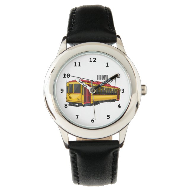 Mata Troley Cartoon Illustration Armbanduhr (Vorderseite)