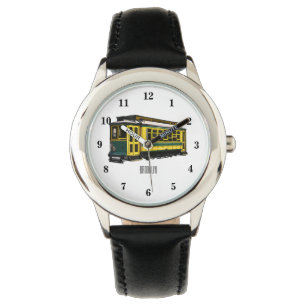 Mata Troley Cartoon Illustration Armbanduhr