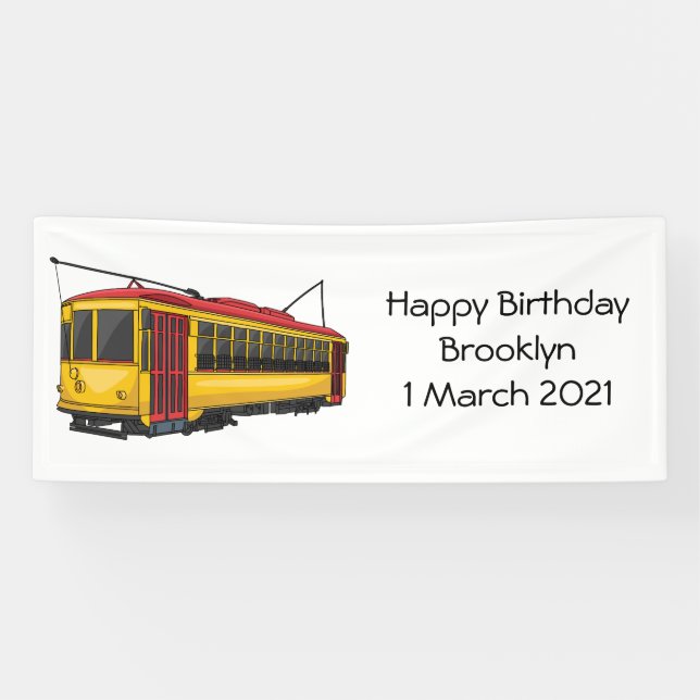 Mata Troley Cartoon Illustration Banner (Horizontal)
