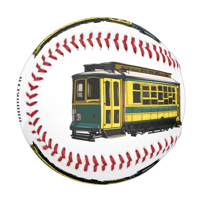 Mata Troley Cartoon Illustration Baseball (Vorderseite Links)