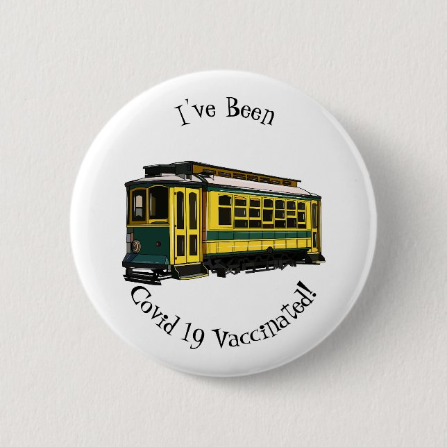 Mata Troley Cartoon Illustration Button (Vorderseite)