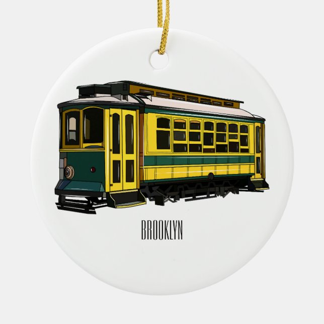 Mata Troley Cartoon Illustration Keramik Ornament (Vorne)