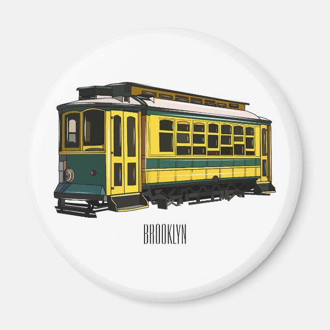 Mata Troley Cartoon Illustration Magnet (Vorne)