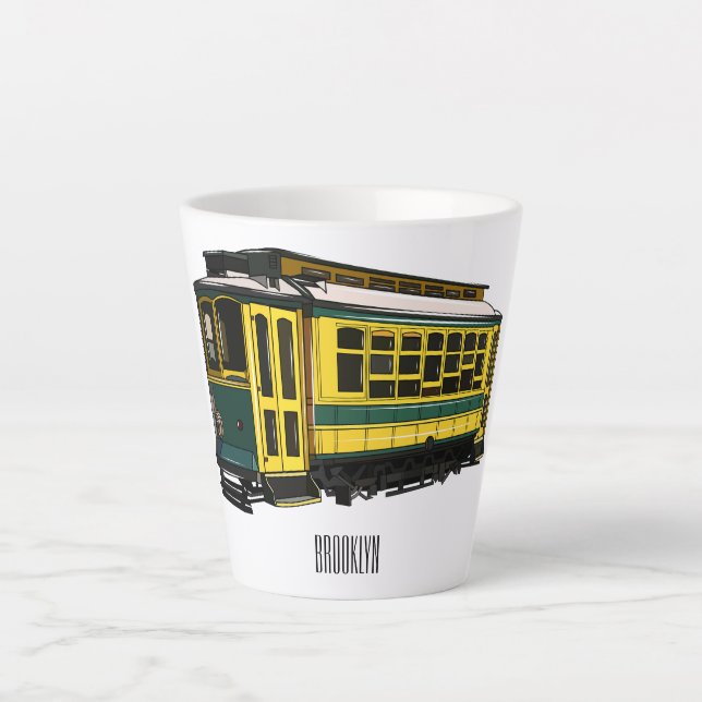 Mata Troley Cartoon Illustration Milchtasse (Vorderseite)