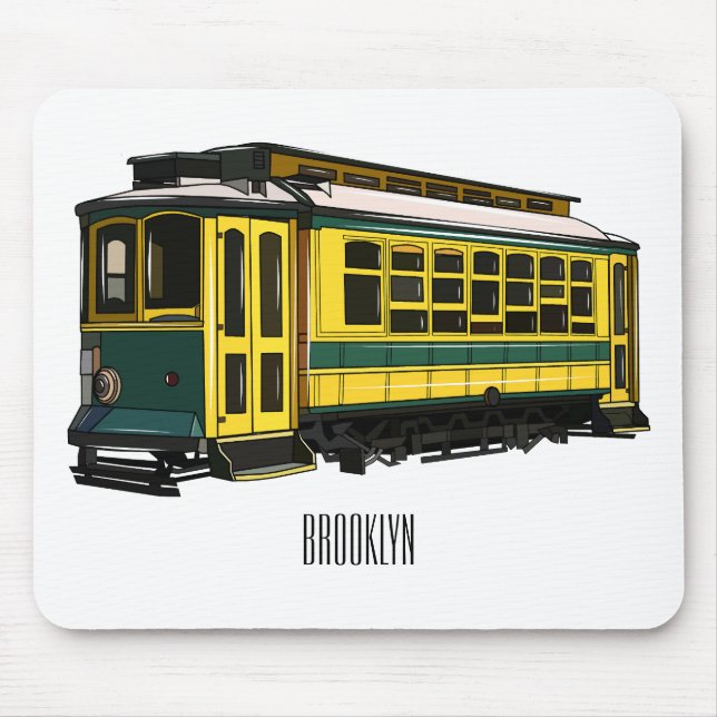 Mata Troley Cartoon Illustration Mousepad (Vorne)