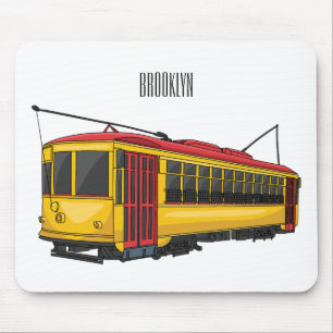 Mata Troley Cartoon Illustration Mousepad