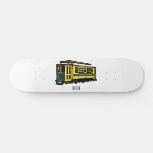 Mata Troley Cartoon Illustration Skateboard