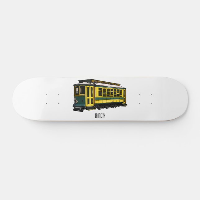 Mata Troley Cartoon Illustration Skateboard (Horizontal)