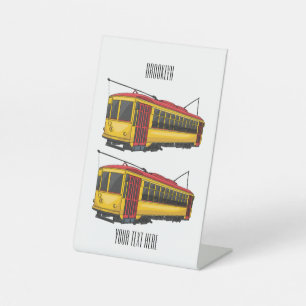 Mata Troley Cartoon Illustration Sockelschild