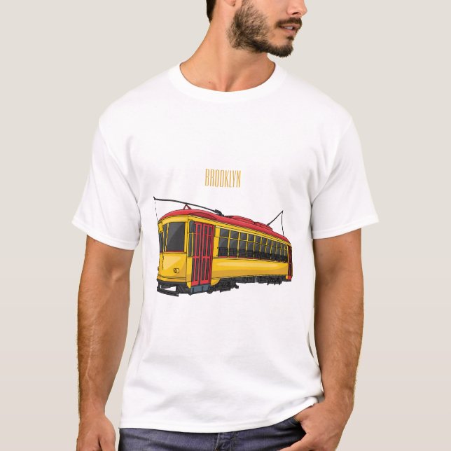 Mata Troley Cartoon Illustration T-Shirt (Vorderseite)