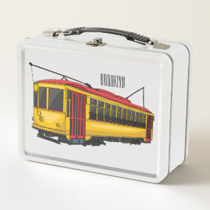 Mata trolley cartoon illustration metall brotdose