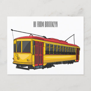 Mata-Trolley-Cartoon-Illustration Postkarte