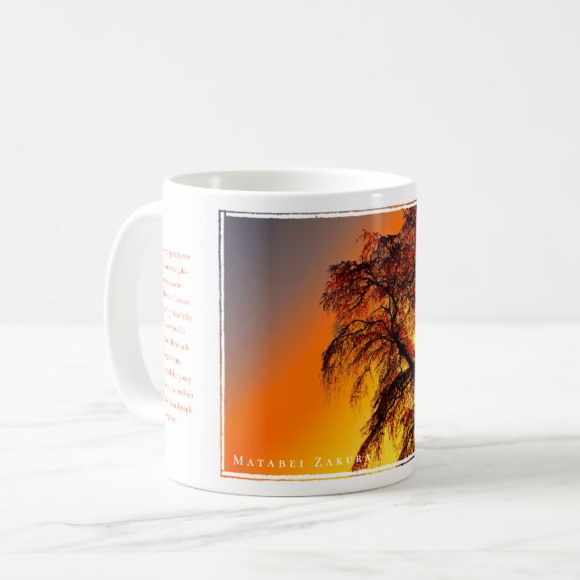 Matabei-Zakura Weeping Cherry Tree Kaffeetasse (Vorderseite Links)