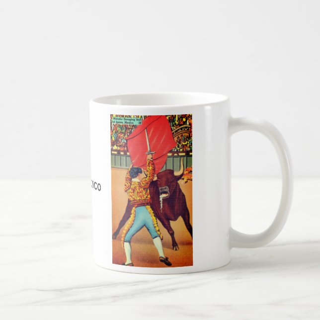 Matador mit Kap & Bull, Ciudad Juárez, Mexiko Kaffeetasse (Rechts)