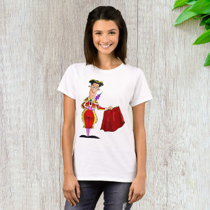 Matador mit rotem Cape spanischer Stierkämpfer T-Shirt