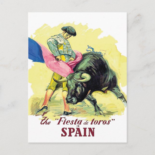 Matador, Stierkampf, Fiesta de toros, Spanien Postkarte (Vorderseite)