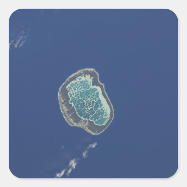 Mataiva Atoll, Tuamotu Archipelago Quadratischer Aufkleber (Vorderseite)