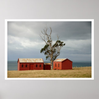 Matanaka Farm Gebäude Privy Schoolhouse Poster