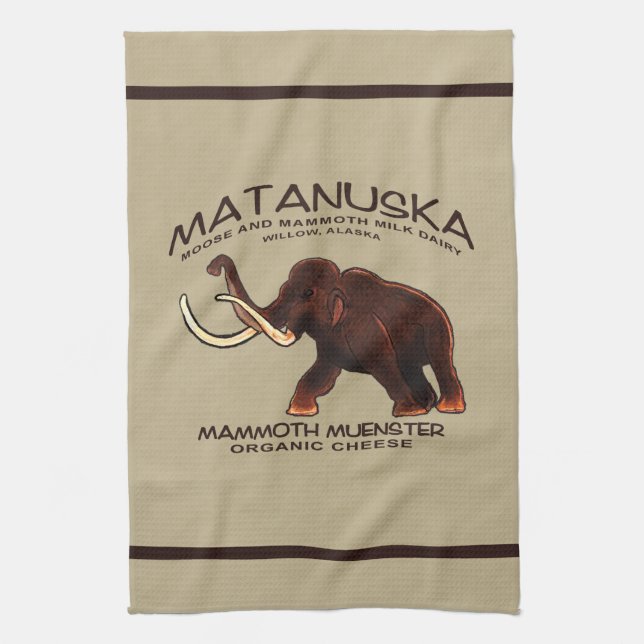 Matanuska Mammoth Münster Cheese Geschirrtuch (Vertikal)