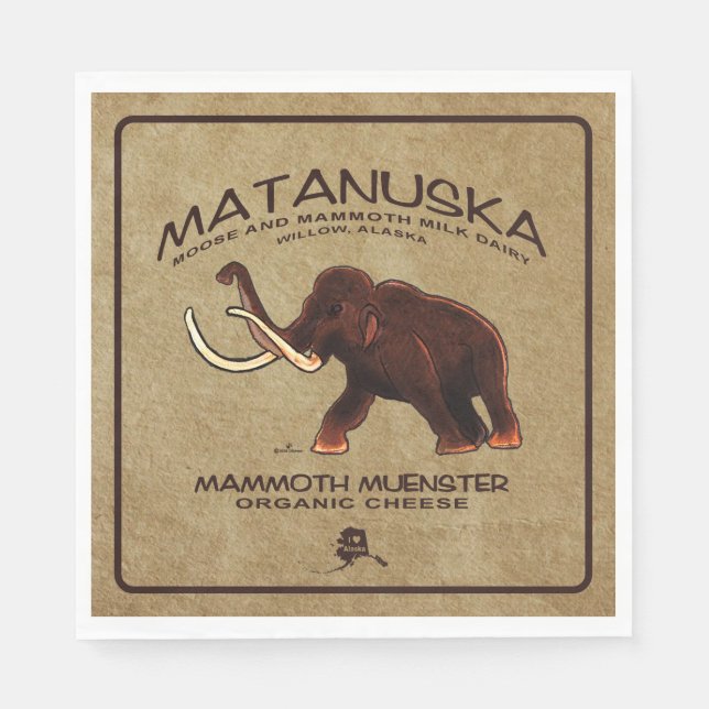 Matanuska Mammoth Münster Cheese Serviette (Vorderseite)