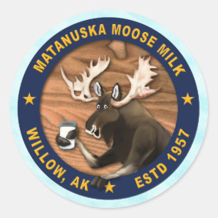 Matanuska Moose Milk Classic Round Sticker
