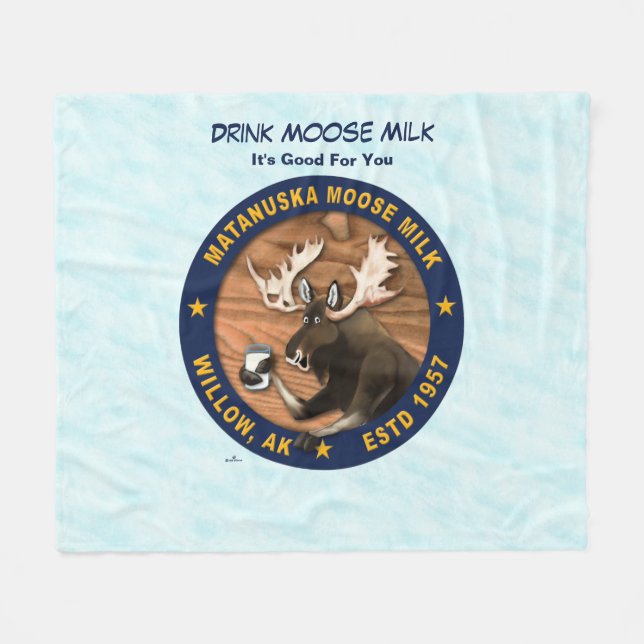 Matanuska Moose Milk Fleecedecke (Vorderseite (Horizontal))