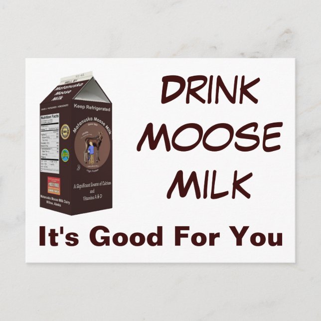 Matanuska Moose Milk Postkarte (Vorderseite)