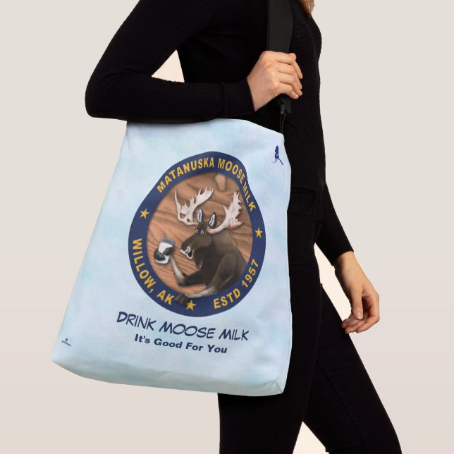 Matanuska Moose Milk Tragetaschen Mit Langen Trägern (Von Nahem)