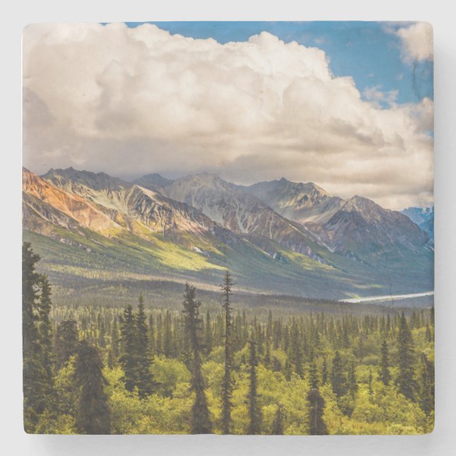 Matanuska-Tal, Südmitte Alaska #2 Steinuntersetzer (Vorderseite)