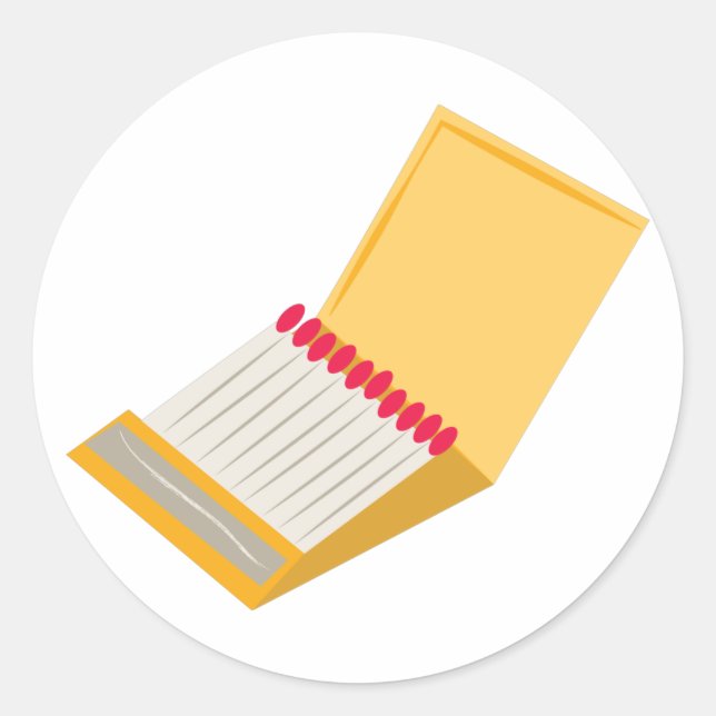 Match Book Runder Aufkleber (Vorderseite)