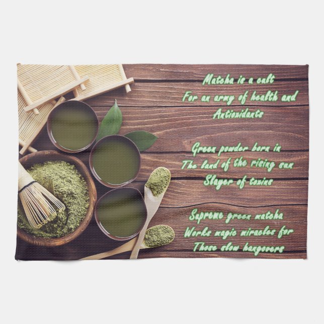 Match-Gedicht-Tee-Tuch Geschirrtuch (Horizontal)