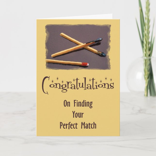 Match: Glückwunsch auf dem Finden Ihres perfekten Karte (Vorderseite)