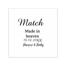 Match made in heaven add name date simple calligra permastempel