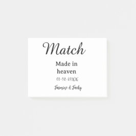Match made in heaven add name date simple calligra post-it klebezettel